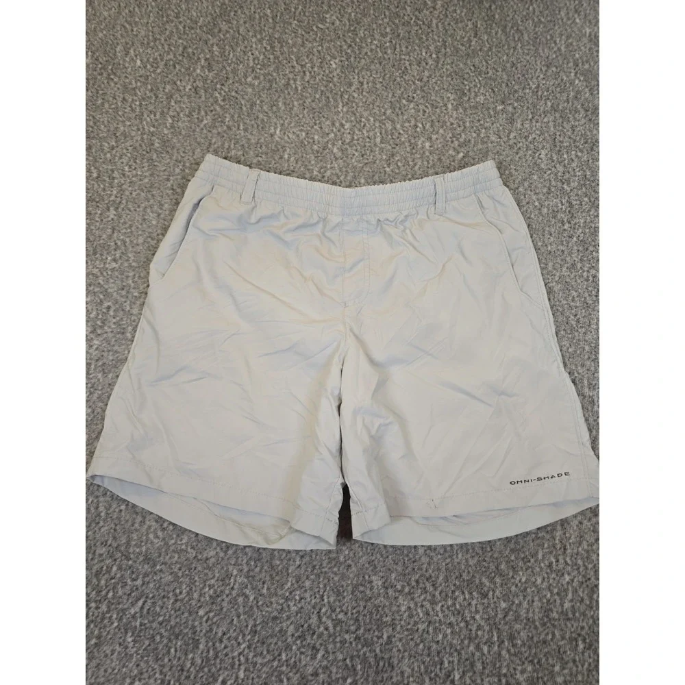 Columbia PFG Omni Shade Shorts Size Youth XL 18/20 Gray Lined Hiking Swim Trunks